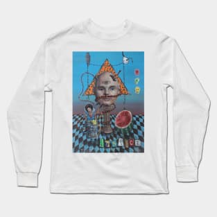 Your Memories Are Lies XXX: Justice | Labyrinth through Writer's Block | Acid Trip Surreal Pop Art Painting Long Sleeve T-Shirt